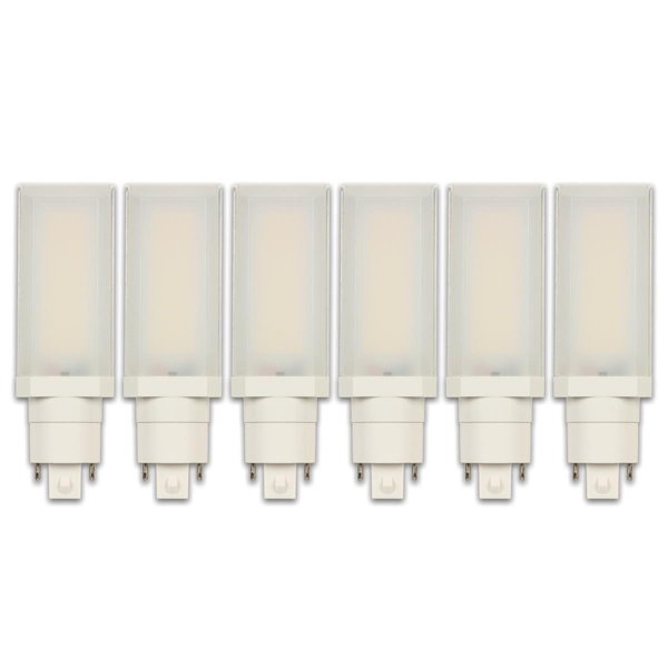 Westinghouse Bulb LED Dimmablemable 9W 120V Hrzntl Drct Ins 3500K Brt White G/GX24Q Bs, 6PK 5148120